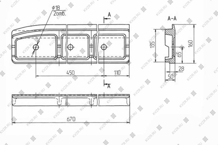 Чертеж уплотнения левого 00.1629.016 (Т 15.01.002)
